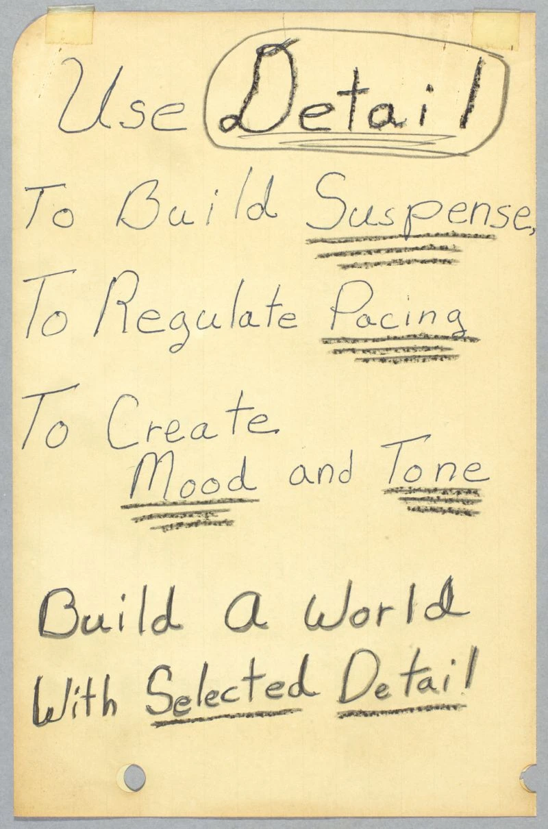 a page from octavia butler's notebook